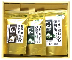 「日本一おいしいほうじ茶ティーバッグ」
(3g×15P)×1袋
「日本一おいしい伊勢茶ティーバッグ」
(3g×15P)×1袋
「日本一おいしい伊勢茶ティーバッグ」
(5g×15P)×1袋